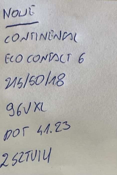 2X NOWE Continental EcoContact 6 215/50 R18