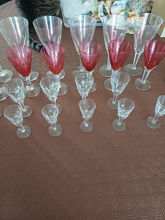 Taças de cristal antigas