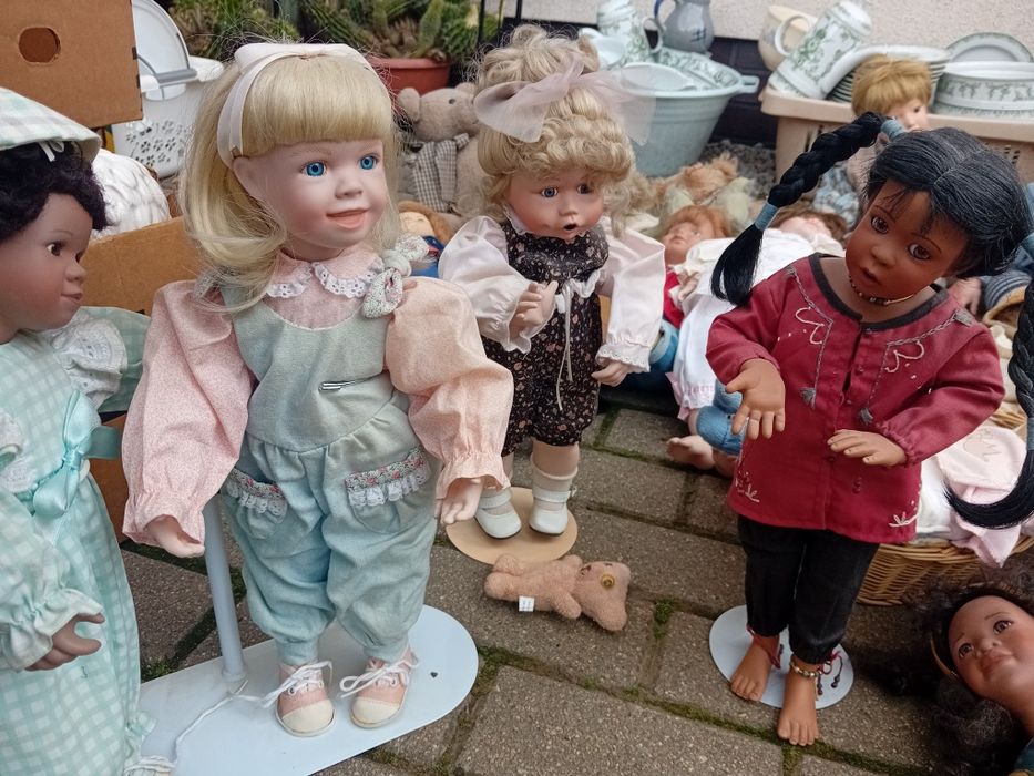 Lalka porcelanowa stojąca kolekcjonerska