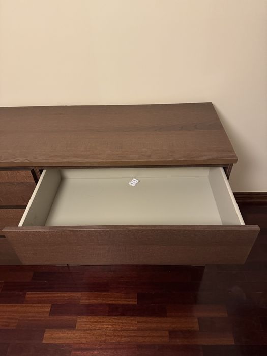 Cómoda MALM IKEA 6 gavetas, castanho