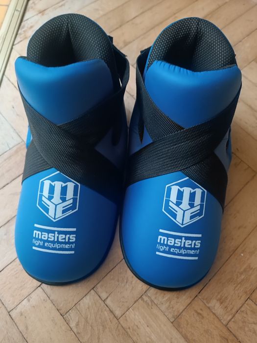 Kopacze ochraniacze na stopy  XS masters taekwondo kickboxing wako niebieskie