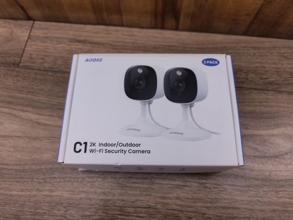 AOQEE Kamera 2K 3MP 2szt IP65 WiFi Wewnętrzna Zewnętrzna Alarm App