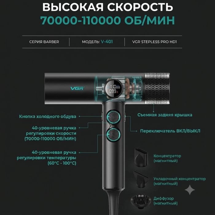 Професійний фен VGR V-401