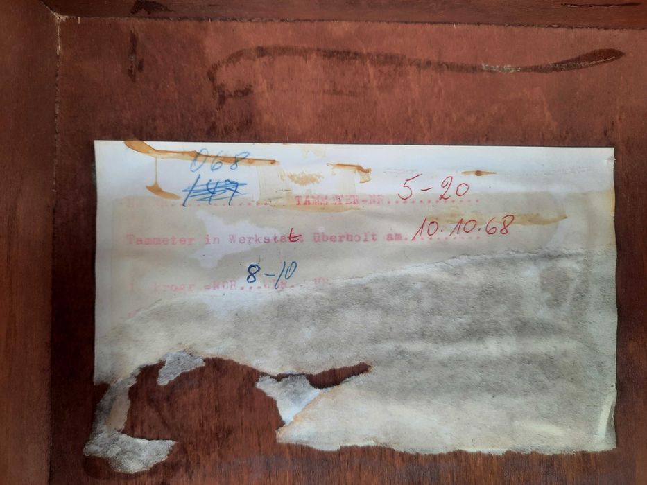 83 Stary zegar Infratam Tammeter pomiar oglądalności TV lata 60te