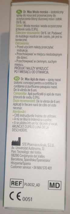 Woda Morska Dr.Max - Nowa - przy alergii lub infekcji