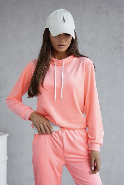 Damski dres welurowy brzoskwinia L/XL