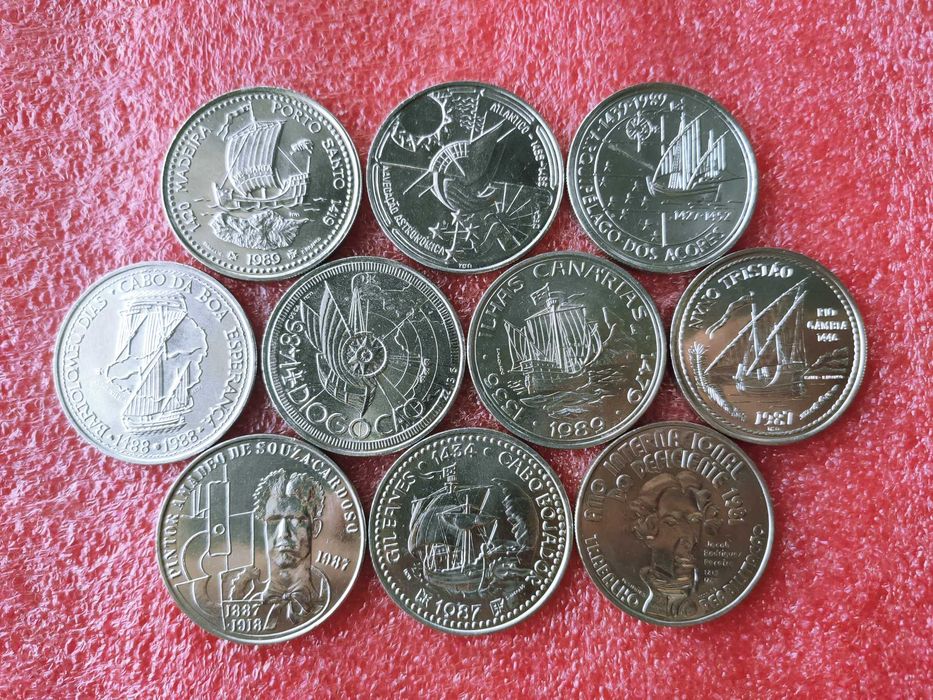 10 moedas de 100$ TODAS DIFERENTES