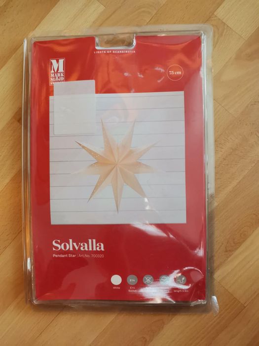 Gwiazda wisząca SOLVALLA biała - 75x75 cm
Nastrojowa, podświetlana dek
