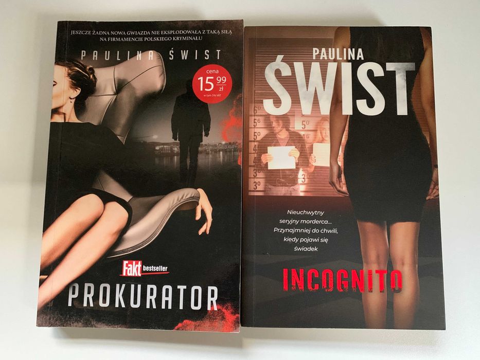 zestaw książek Paulina Świst - Prokurator i Incognito używane