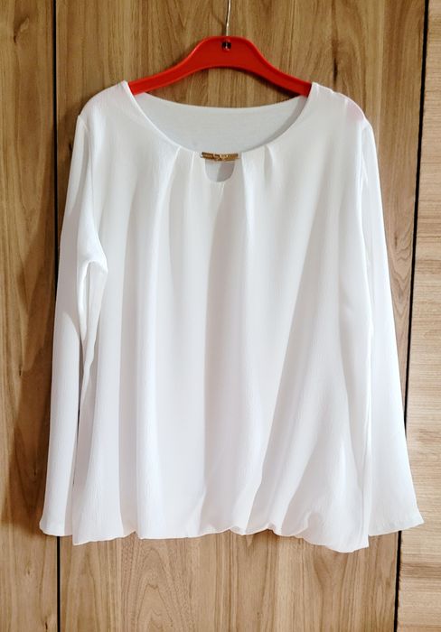 Bluzka damska elegancka biała wizytowa Rozmiar XS