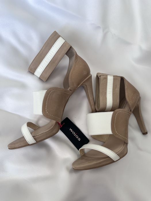 Sandały damskie na obcasie