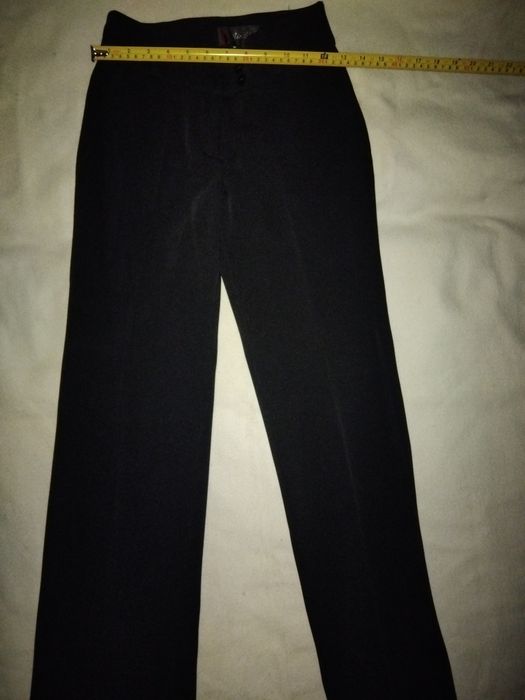 Брюки чёрные для школьницы прямые с карманами