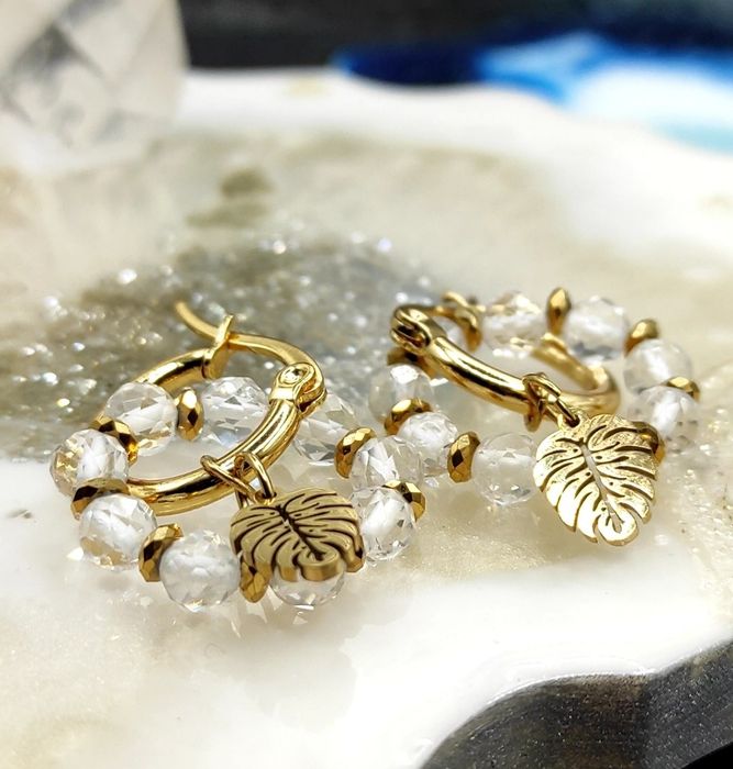 Kolczyki kamienie naturalne Kryształ górski