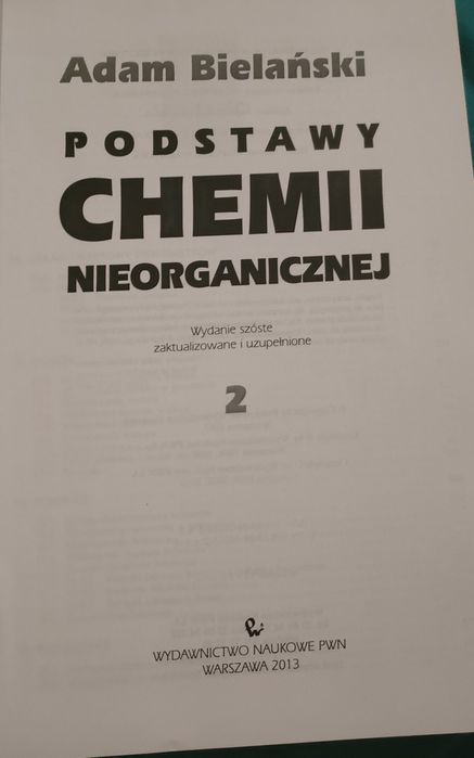 Podstawy chemii nieorganicznej A. Bielański