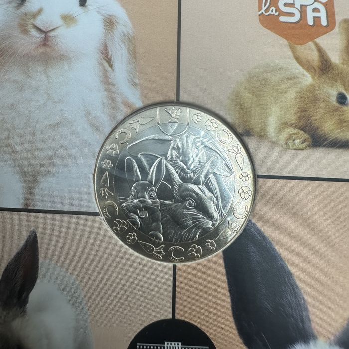 Moneta 5 euro Francja 2025 Królik zwierzę
