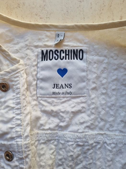 Casaco Moschino Branco Lantejoulas