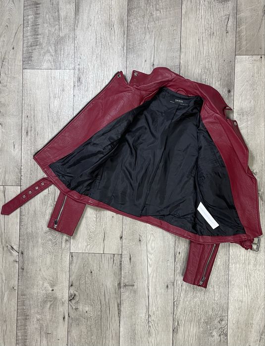 Zara Basic Outerwear куртка косуха S-M размер женская экокожа кожанка