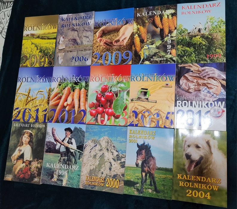 Kalendarz rolników - różne roczniki. Cena za 1 egzemplarz