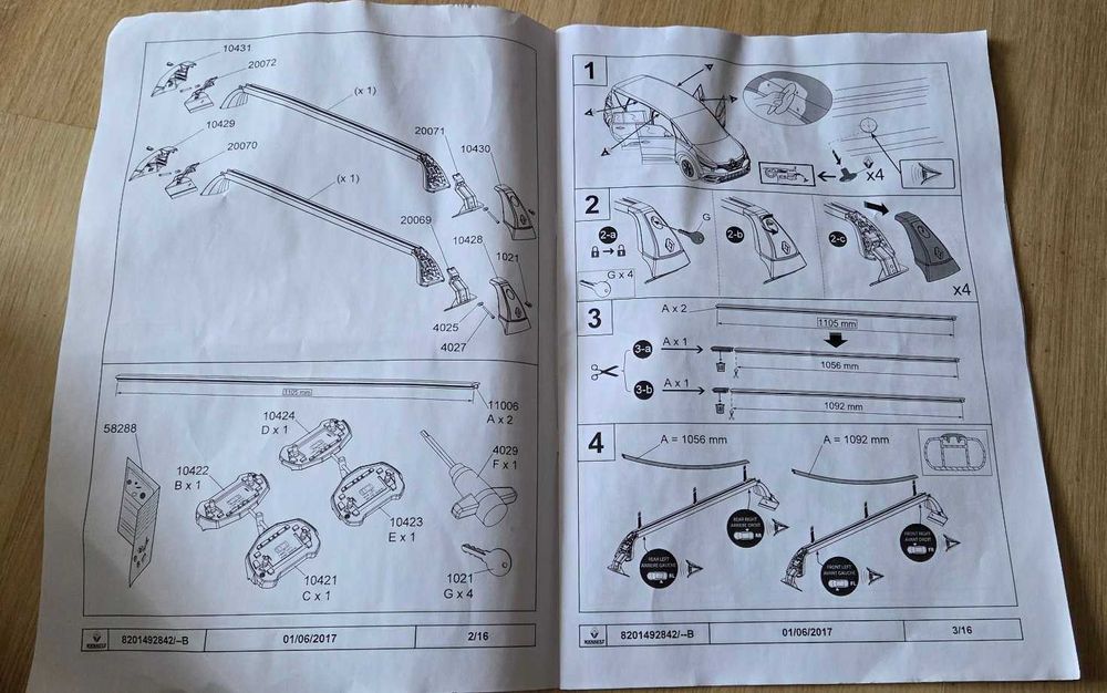 Reling dachowy nowy Renault ESPACE V