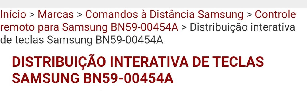Controle remoto universal compatível - SAMSUNG BN59/00454A para TV.