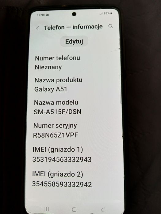 Samsung A51 z etui