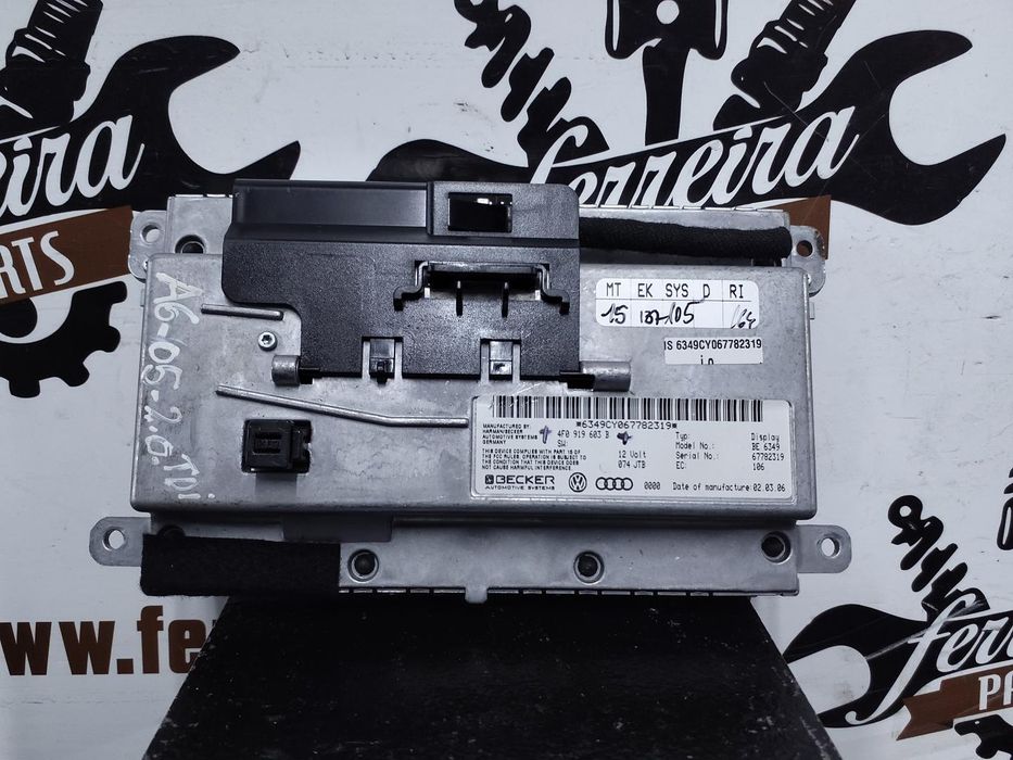 Display Radio Central Audi A4 Ref: 4F0919603B 2004 - 2008