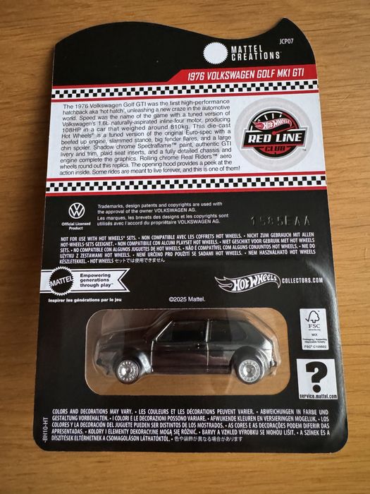 Hot Wheels1976 フォルクスワーゲン ゴルフ Mk1 RLC 限定 Hot