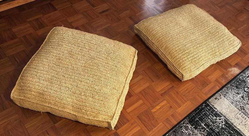 Almofada de chão para jardim em juta