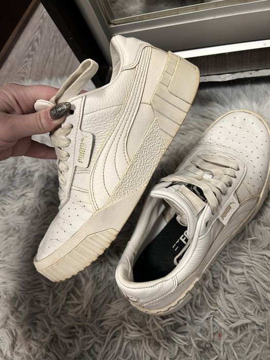 Кросівки puma cali шкіряні білі 38 жіночі кожаные пума кеды