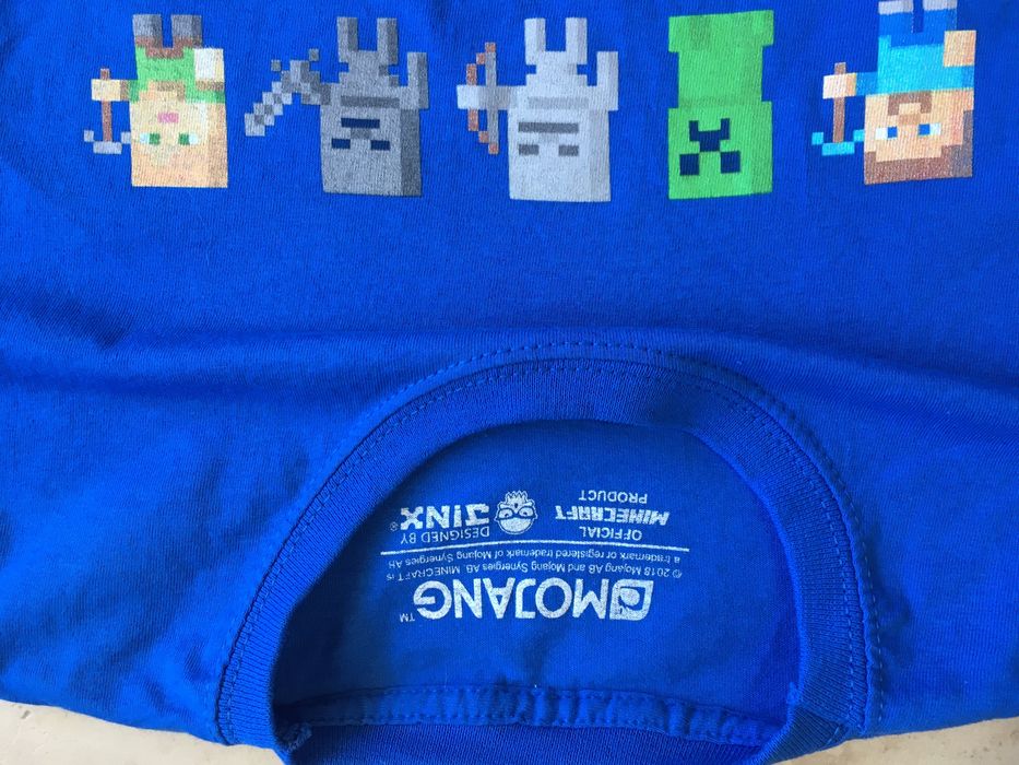 Camisola t-shirt Minecraft criança 10-12 anos