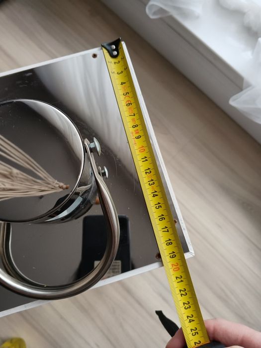 Piękny duży drewniany biały srebrny lampion Argent Home&You