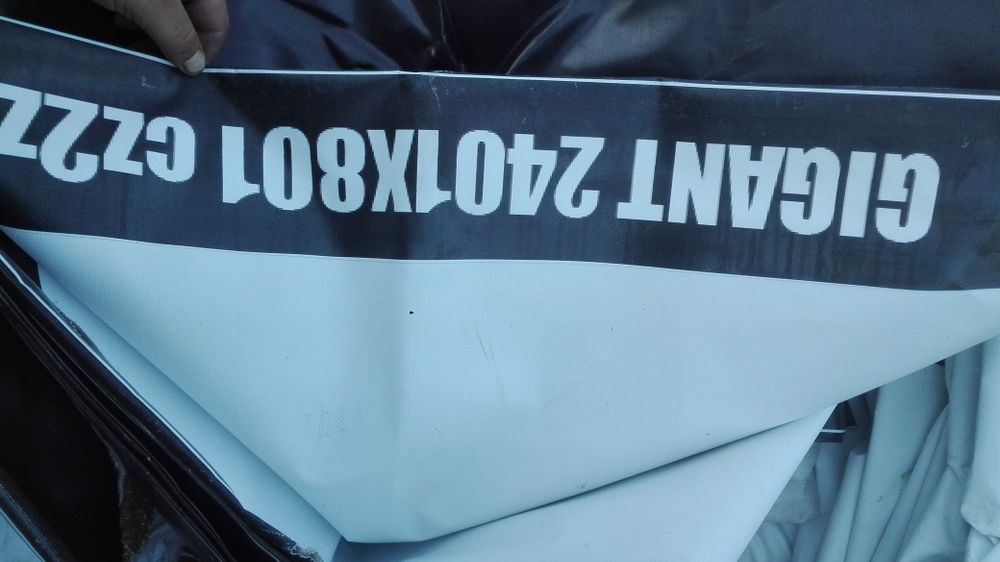 plandeka wodoodporna gruba duża 8x24m baner reklama przykrycie sterta