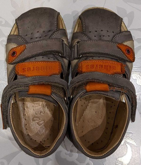 Ортопедические кожаные детские босоножки-сандалики (сандалии) Alberes