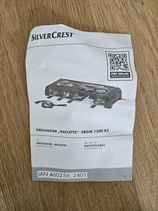 Raclette Grill SilverCrest 1500W – Como Nova + Garantia