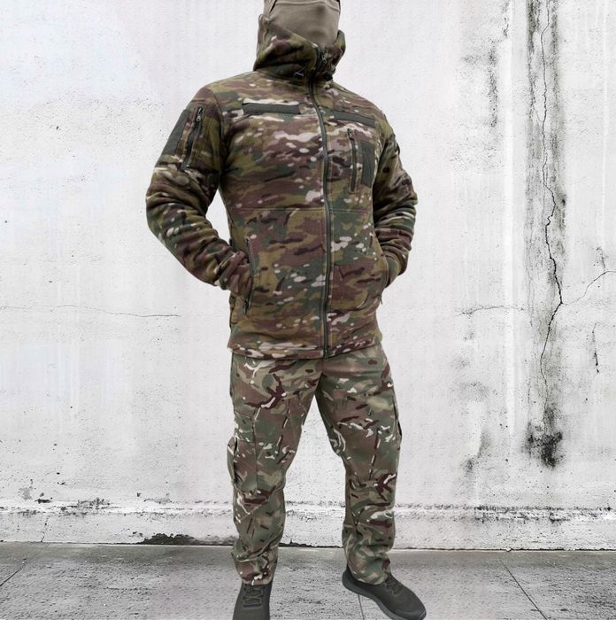 Флісова кофта з капюшоном військова мультикам фліска флиска военная