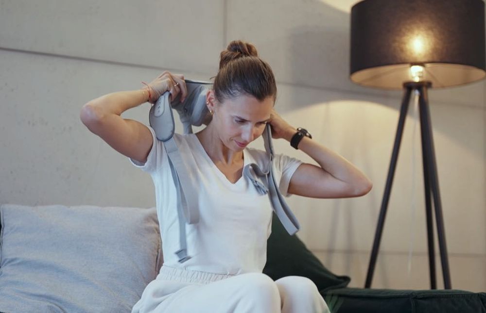 Masażer Bezprzewodowy Do Szyi Karku Ramion Pleców Na Akumulator Herz