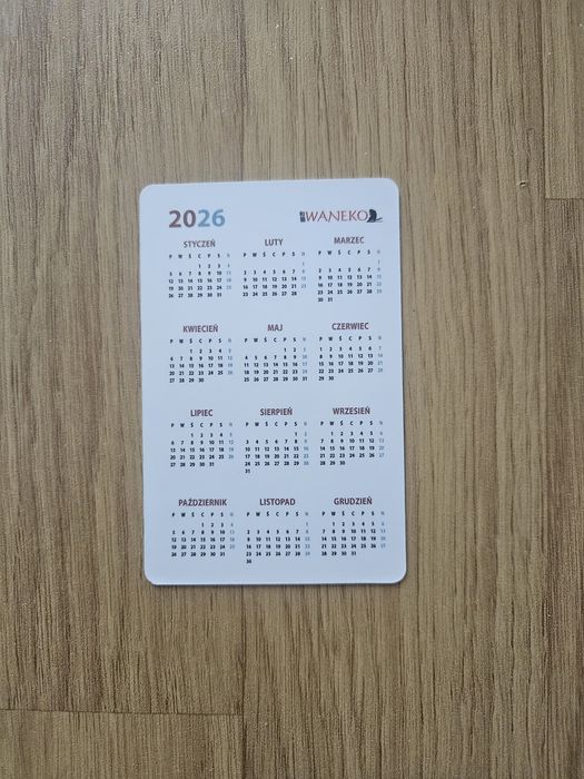 Kalendarzyk manga waneko