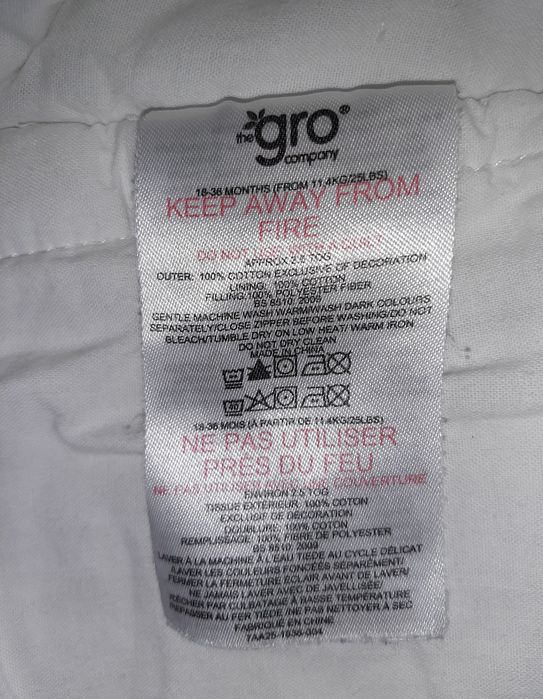 Śpiworek Grobag Travel 18-36 M 2.5 tog