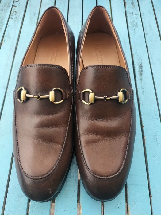 Loafersy mokasyny Kazar skóra ciemnobrązowe 40