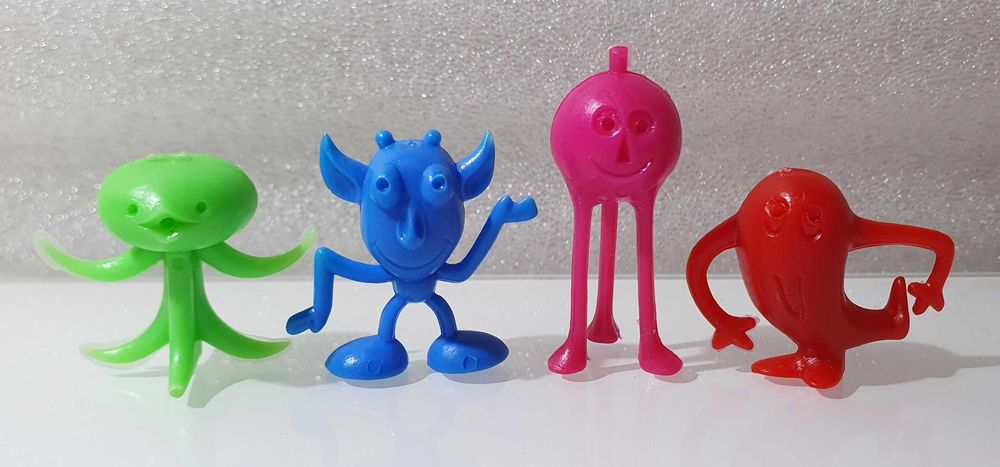Antiga Coleção Completa ~ ” CRATER CRITTERS ” ~ 8 Monocromáticos Brinde Kellogg´s Anos 70.