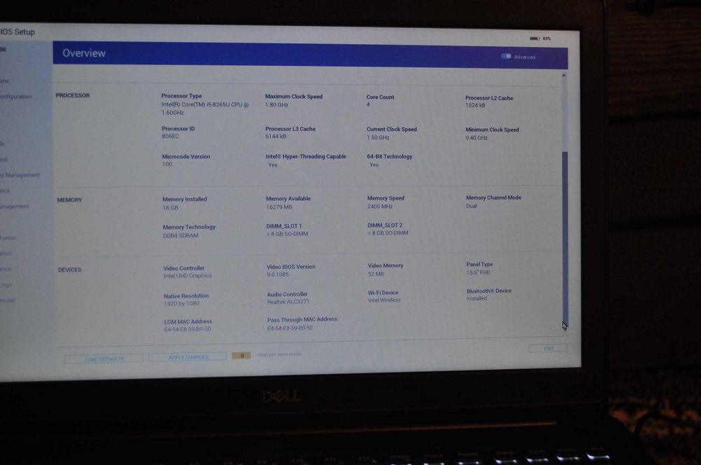 Dell Latitude 3500 i5 16GB 2506b ssd  FHD Wiin11P