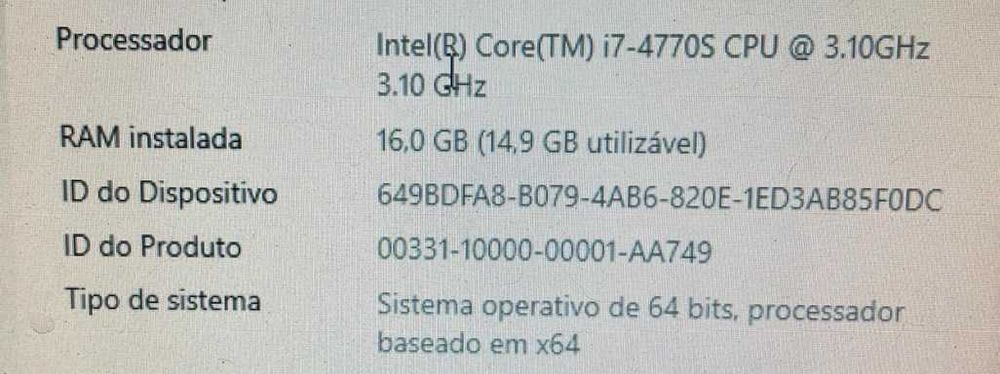 Computador i7-4770S | 16GB RAM | GA-B85M-HD3G | Fonte 600W