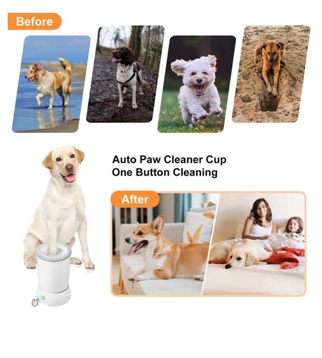 Лапомойка для собак Pet автоматический стакан для чистки лап от грязи