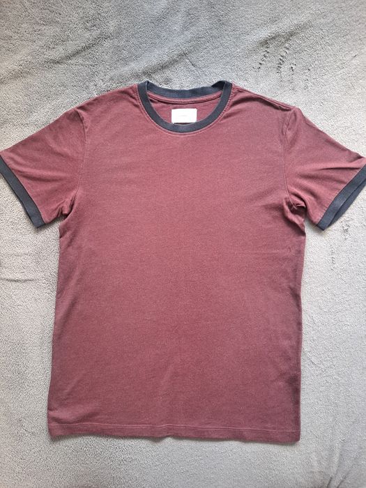 Bordowy męski T-shirt RESERVED rozmiar S