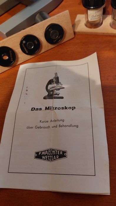 Antyczny mikroskop, zabytkowy stan idealny