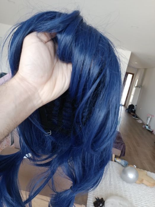 Peruca azul tantako