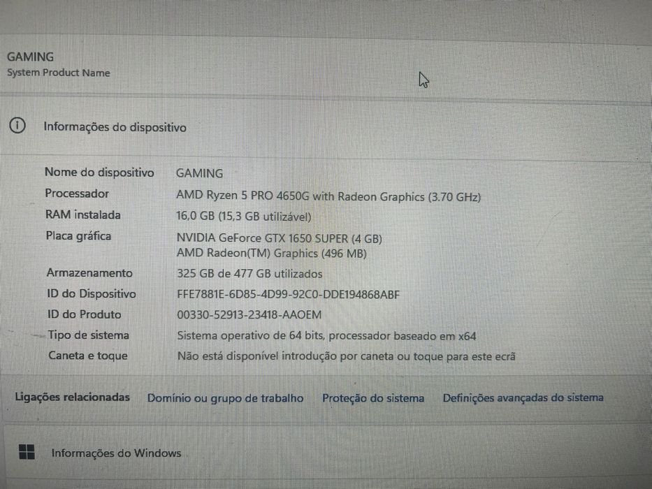 Setup gamming  com monitor