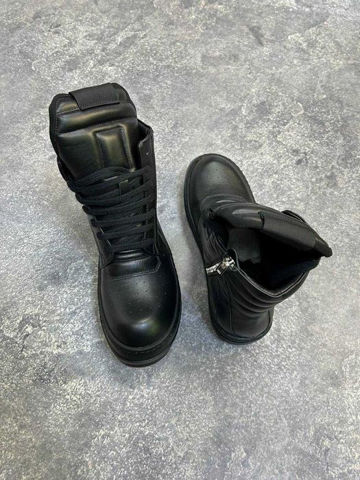 Rick Owens GEOBASKET кеды 43 44  кросівки кеди чорні jumbo lace laces