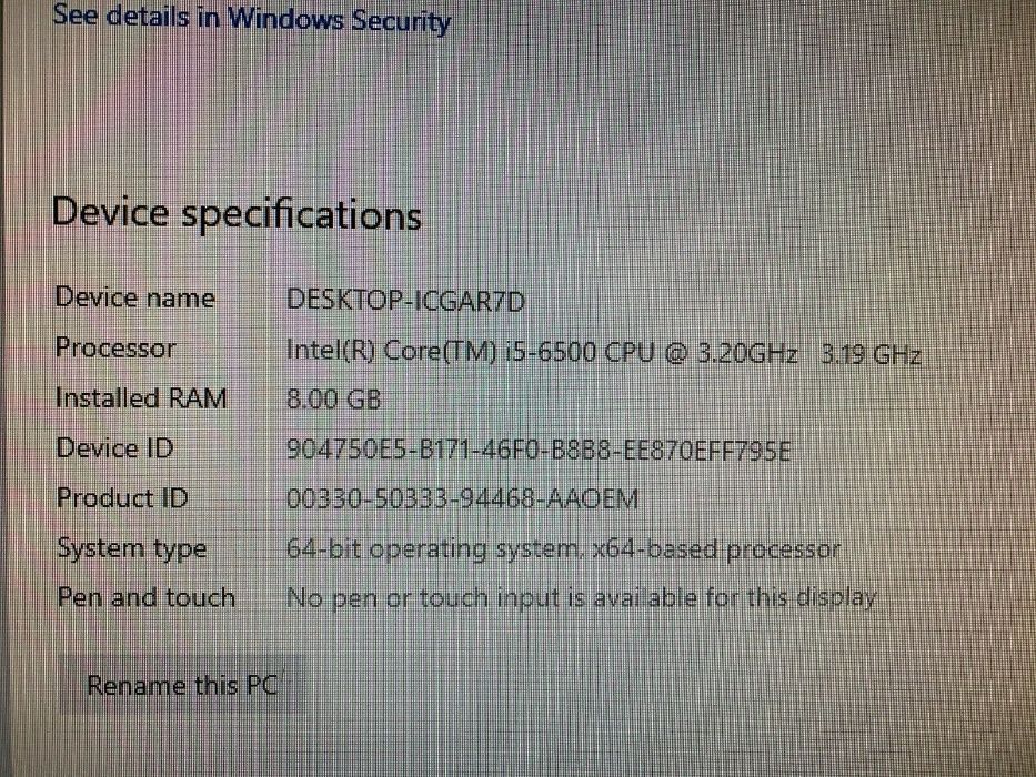 Dell Optiplex 3040 i5-6500