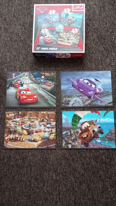 Puzzle bajka Auta Pixar 4w1